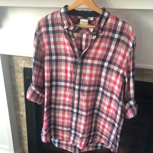 Baird McNutt linen shirt- plaid
